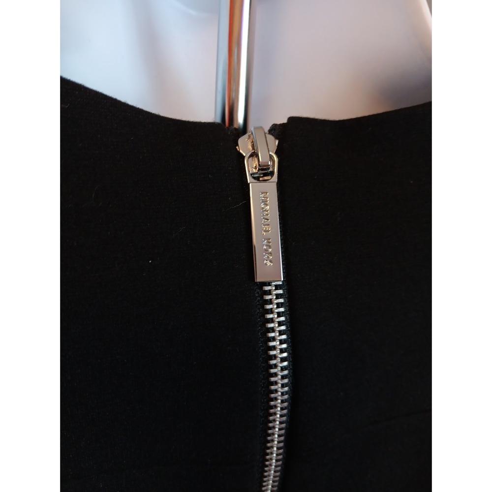 NEW $175 Michael Kors Size 8 Black Studded Cutout Short Sleeve Shirt Dress - Picture 6 of 7